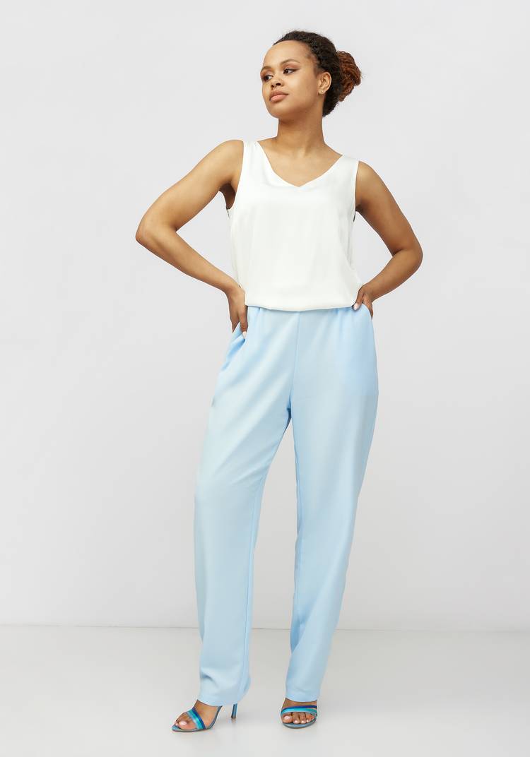 Брюки с карманами на резинке по поясу шир.  750, рис. 17