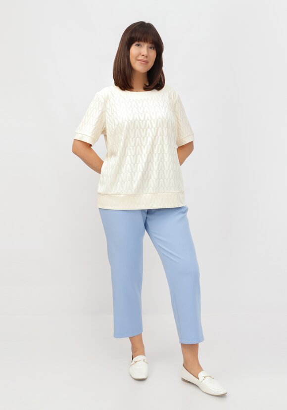 Джемпер с коротким рукавом и принтом шир.  580, рис. 9