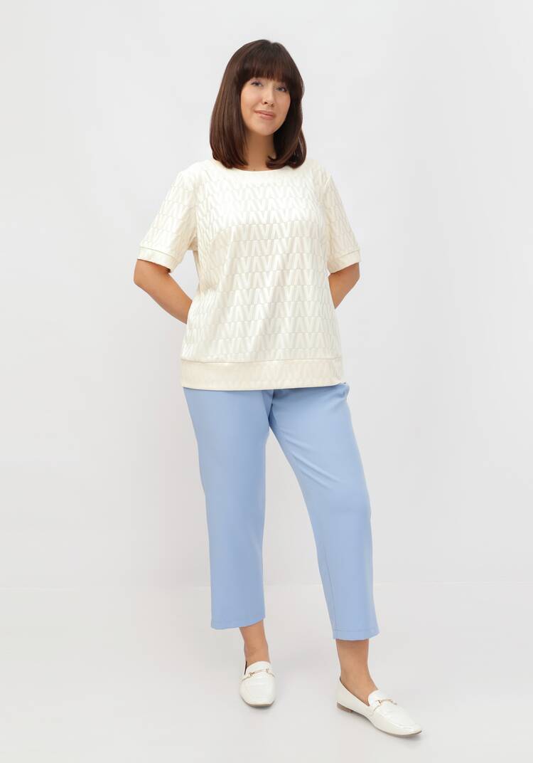 Джемпер с коротким рукавом и принтом шир.  750, рис. 9