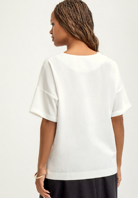 Блуза с принтом изо льна шир.  580, рис. 11