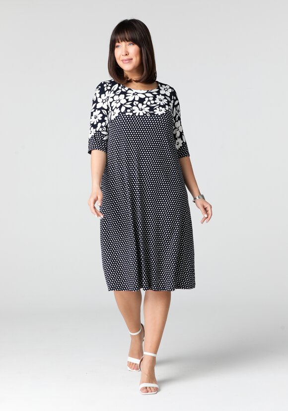 Платье Горох с принтом шир.  580, рис. 6