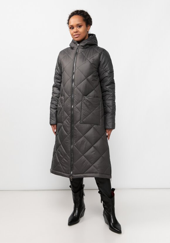 Пальто стеганое с боковыми разрезами шир.  580, рис. 17