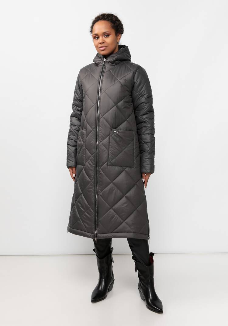 Пальто стеганое с боковыми разрезами шир.  750, рис. 17