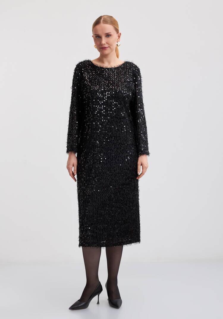 Платье футляр с паетками шир.  750, рис. 4