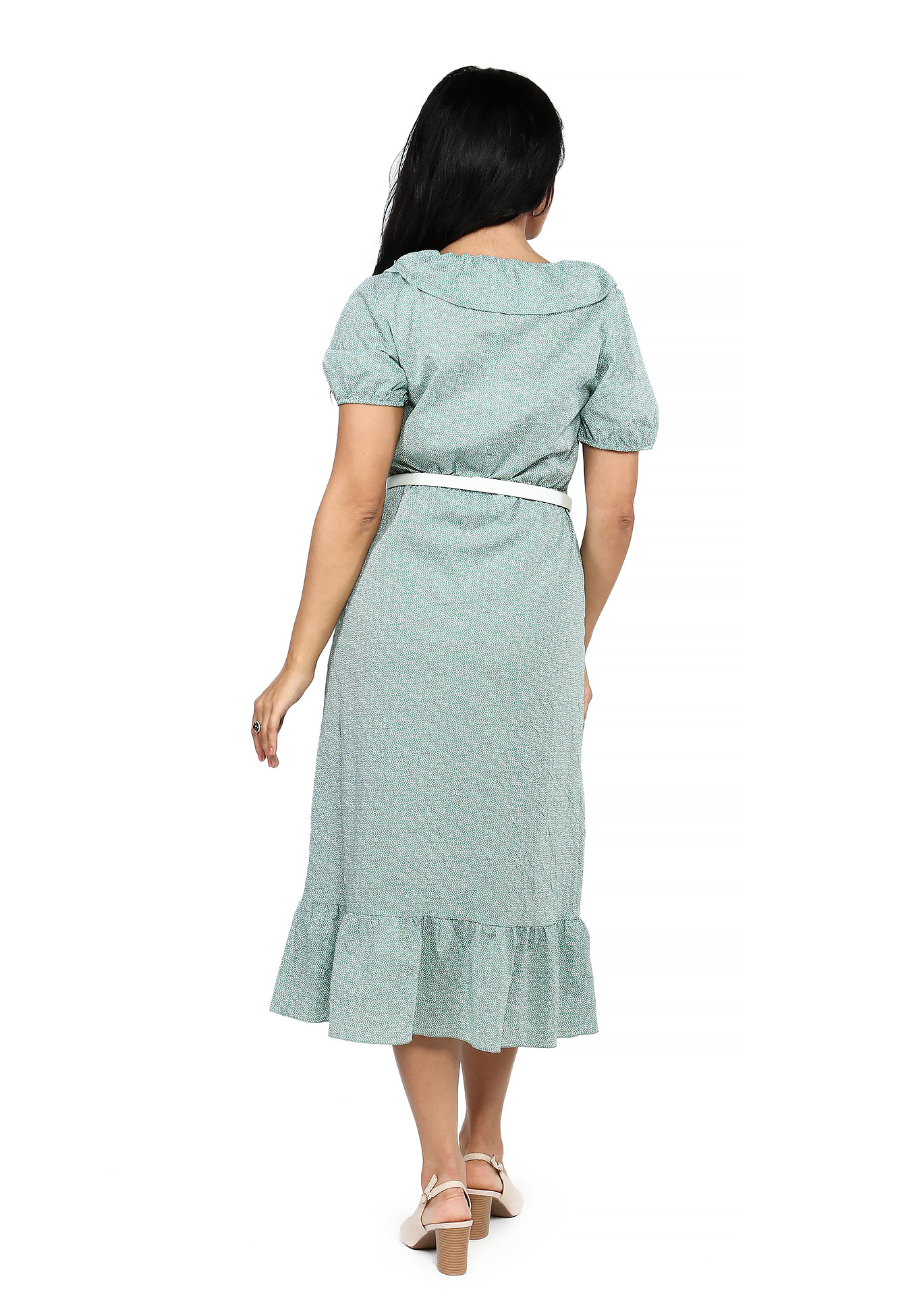 Платье оригинального дизайна с ремешком Victoria, цвет зеленый, размер 46 - фото 3
