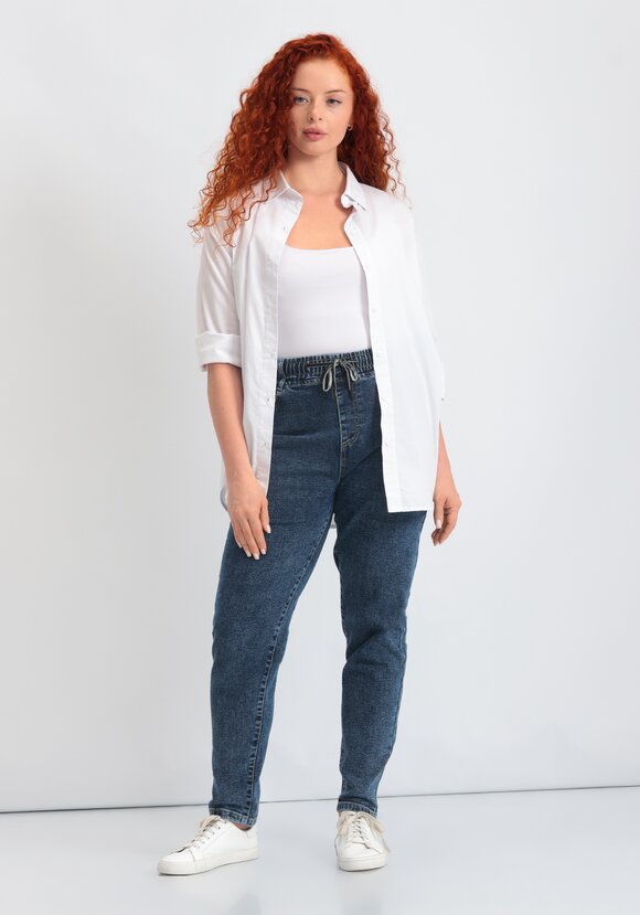 Джинсы на эластичной ленте Амелия шир.  580, рис. 2