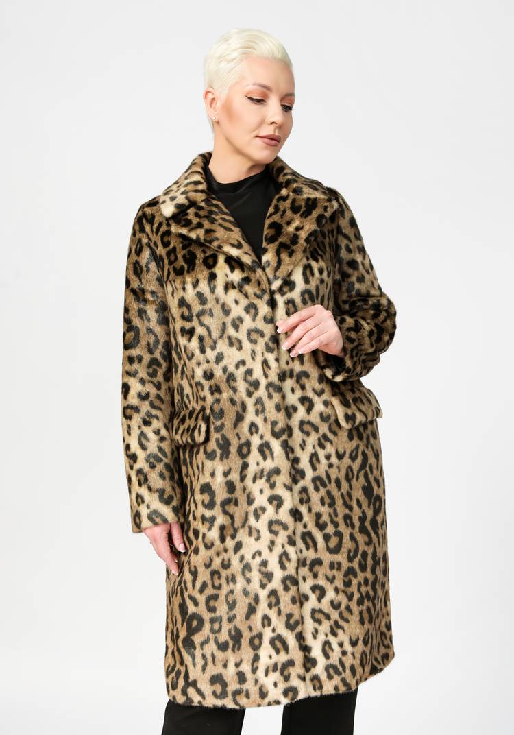 Пальто с леопардовым принтом шир.  750, рис. 1
