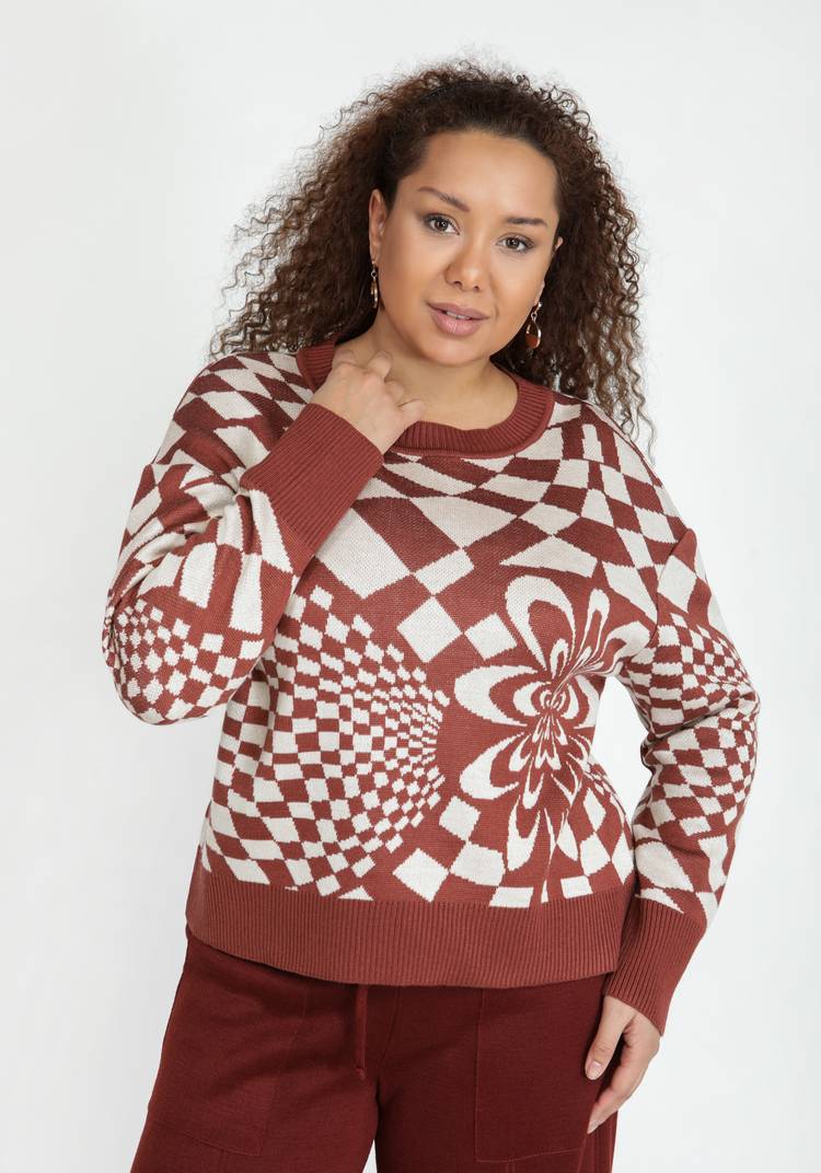 Джемпер с рисунком абстракция шир.  750, рис. 5