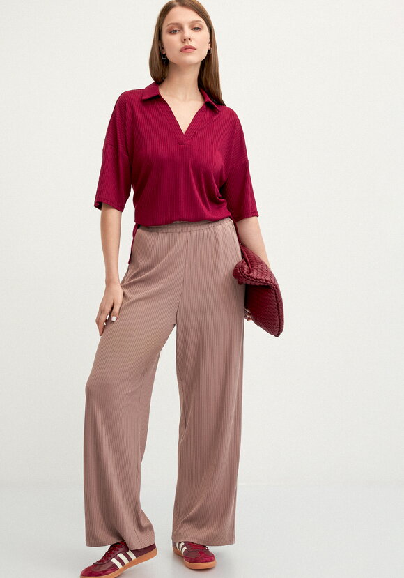 Брюки свободного кроя в рубчик шир.  580, рис. 38