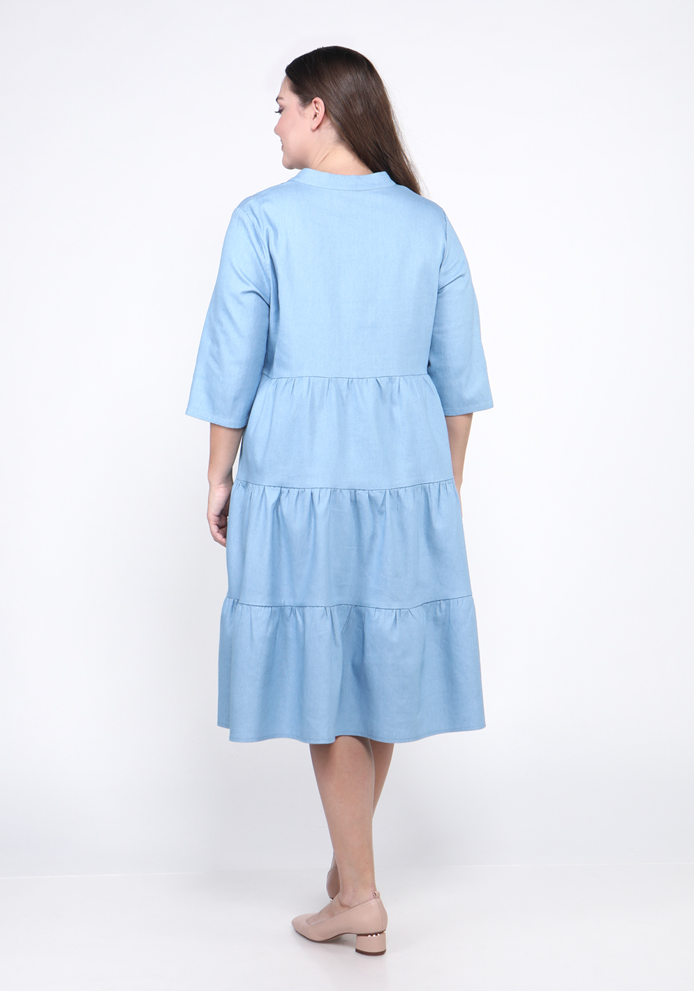 Платье "Стиль деним" Lomara, размер 48, цвет синий - фото 7