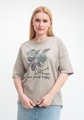 Футболка с принтом Зеленый цветок