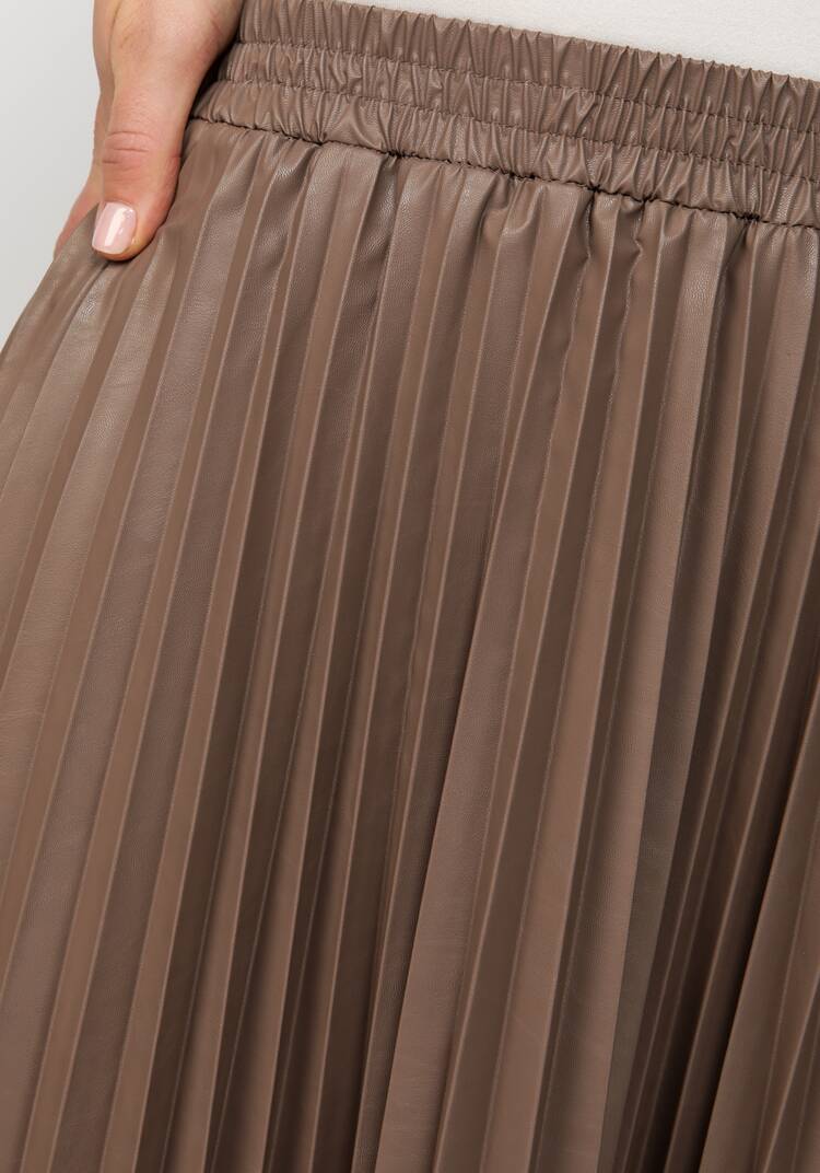 Юбка плиссированная из экокожи шир.  750, рис. 6