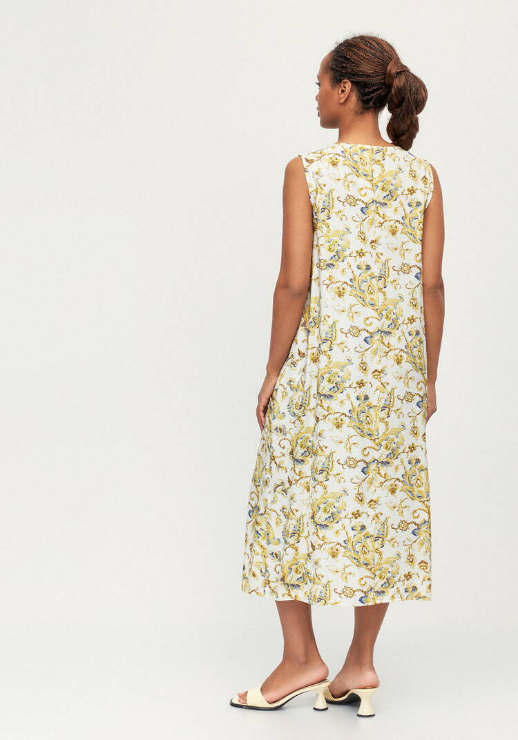 Сарафан изо льна с карманами Аурелия шир.  750, рис. 3