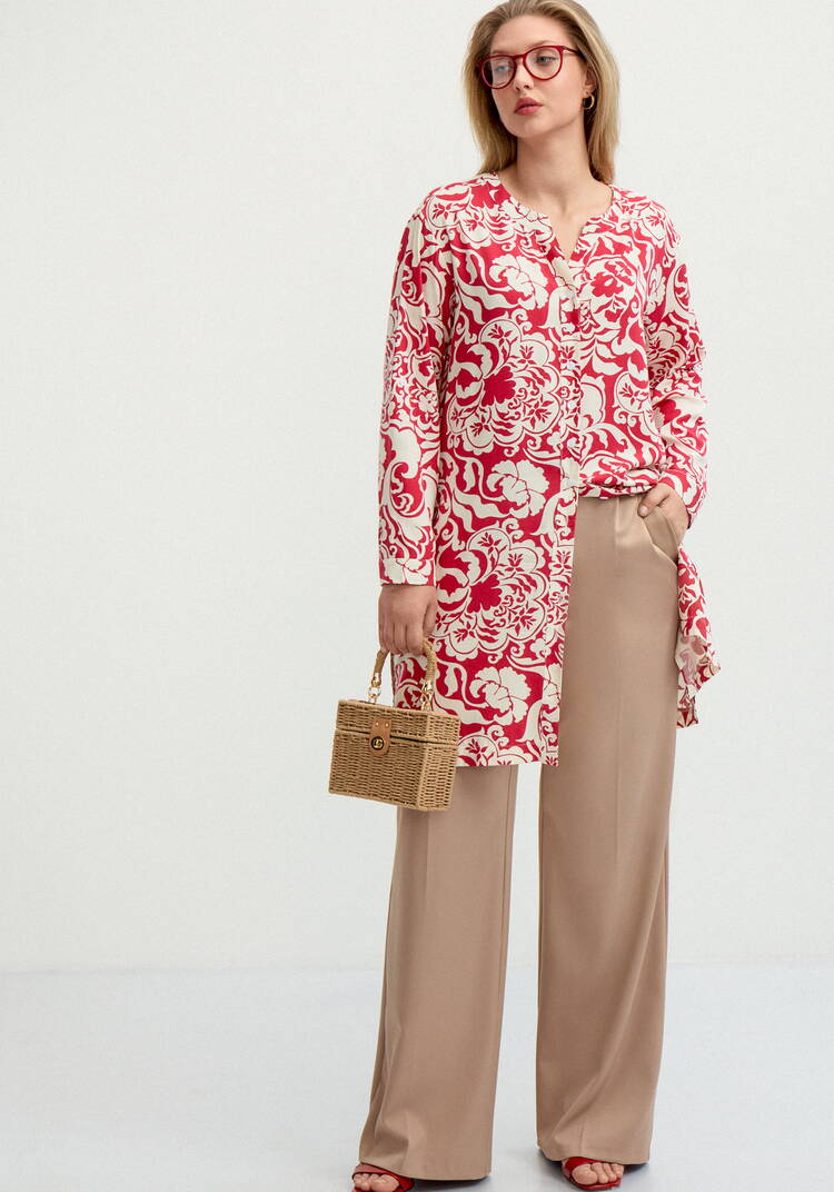 Блуза удлинённая с карманами шир.  750, рис. 23