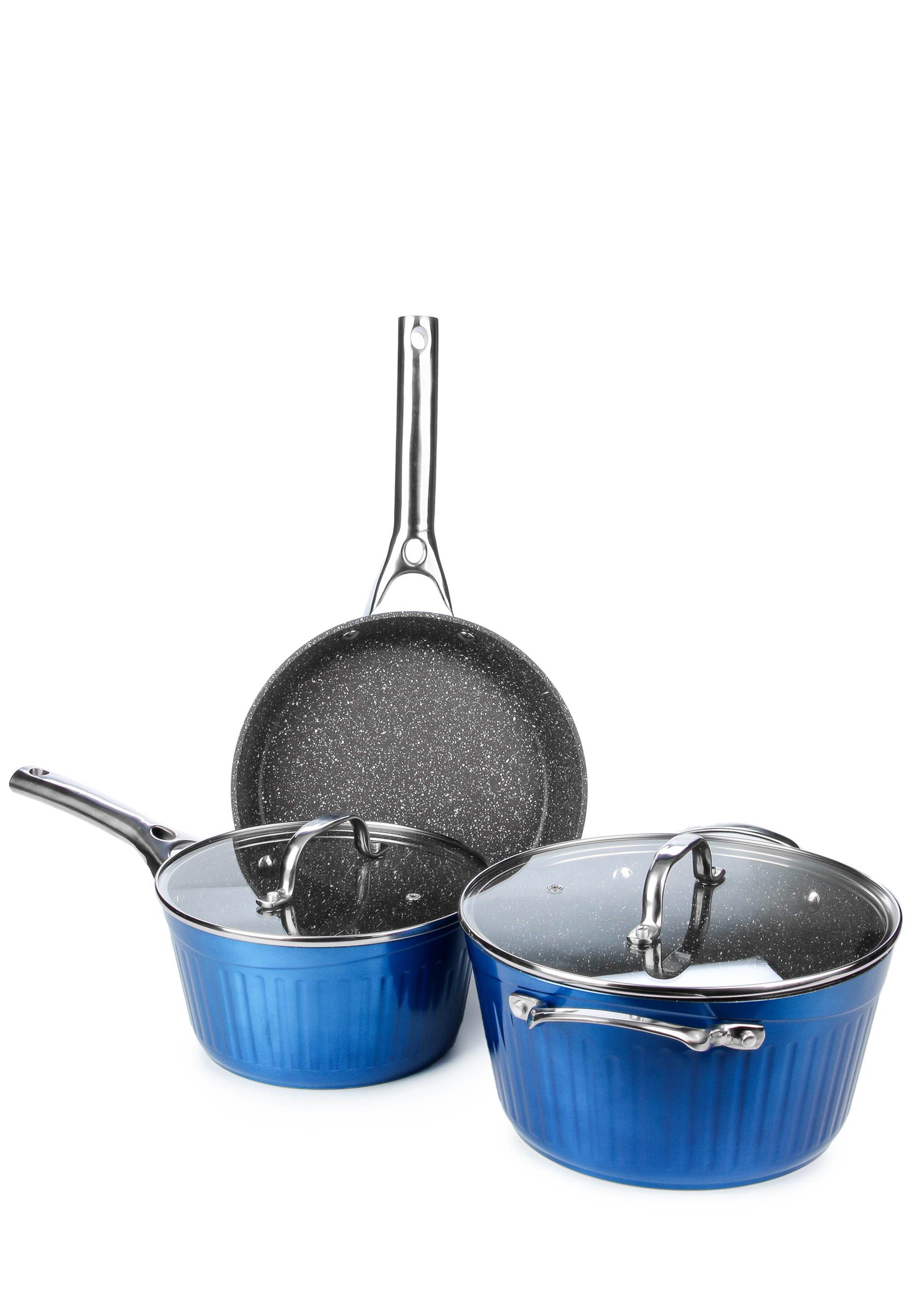 Набор посуды для приготовления "Топаз", 5 пр. GALAXY, цвет синий