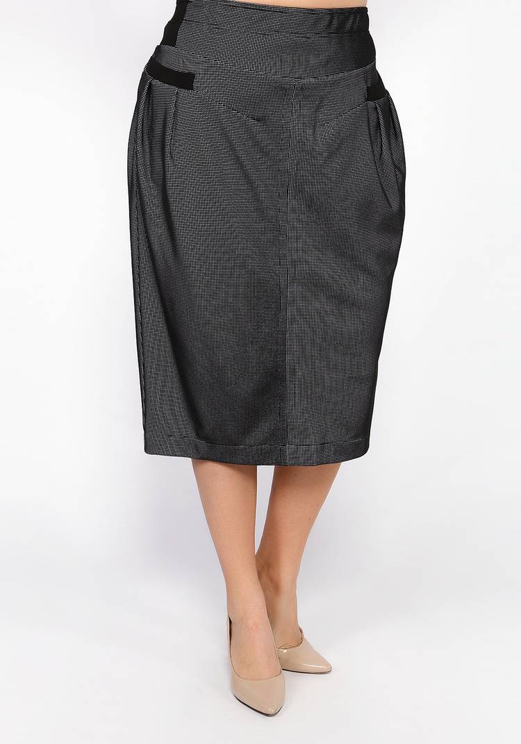 Юбка на резинке со сборкой на карманах шир.  750, рис. 5