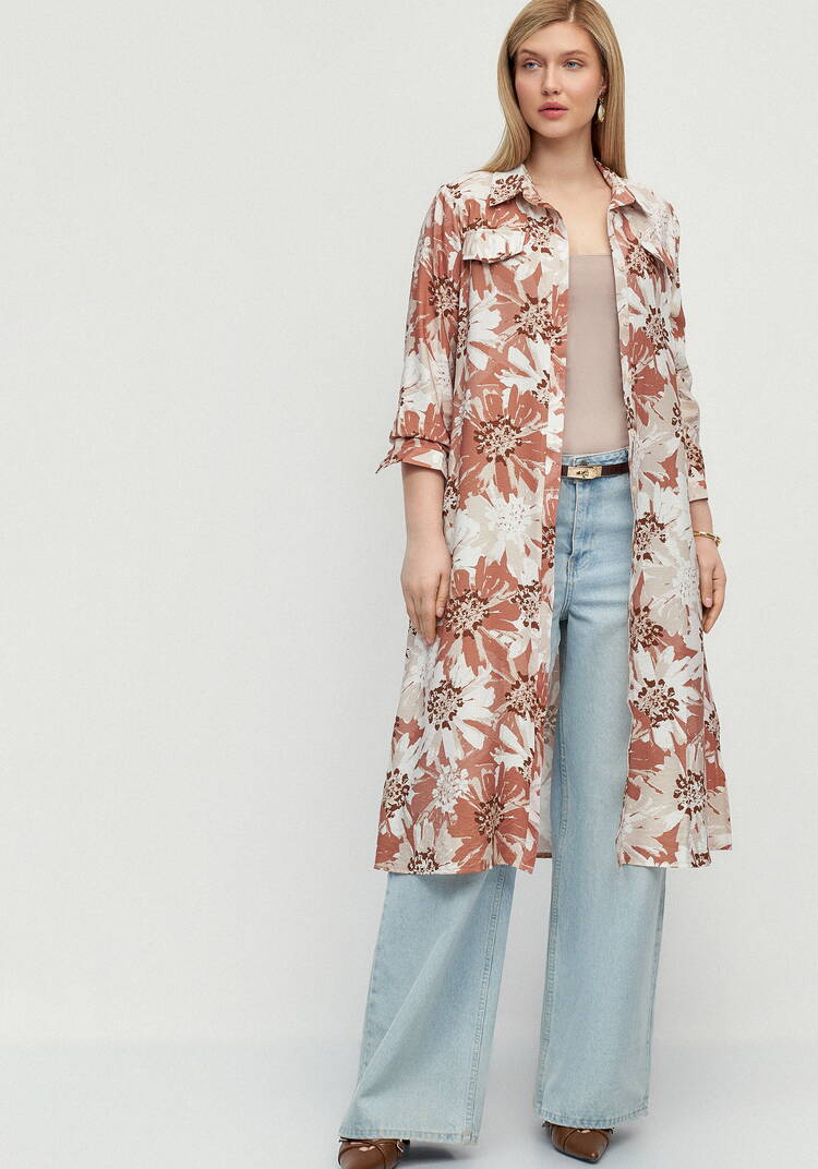 Платье-рубашка с принтом на поясе Вивьен шир.  750, рис. 8