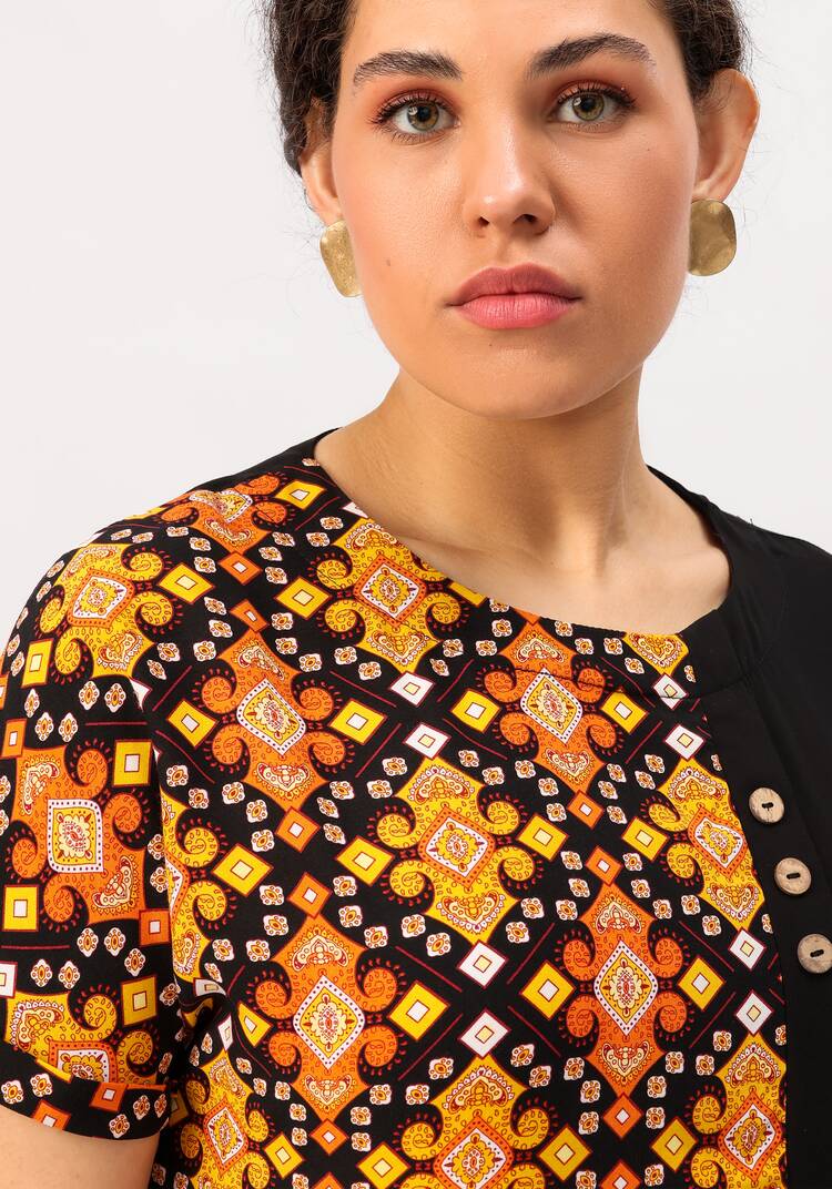 Блуза с асимметричной вставкой шир.  750, рис. 13