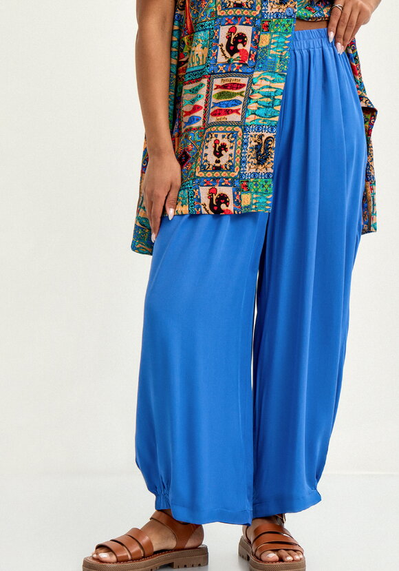 Брюки свободного кроя на резинке по низу шир.  580, рис. 18