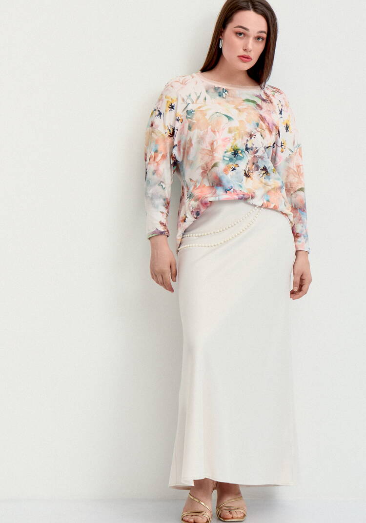 Джемпер оверсайз с акварельным рисунком шир.  750, рис. 15