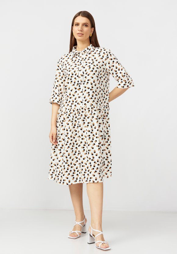 Платье А образное с принтом шир.  580, рис. 6