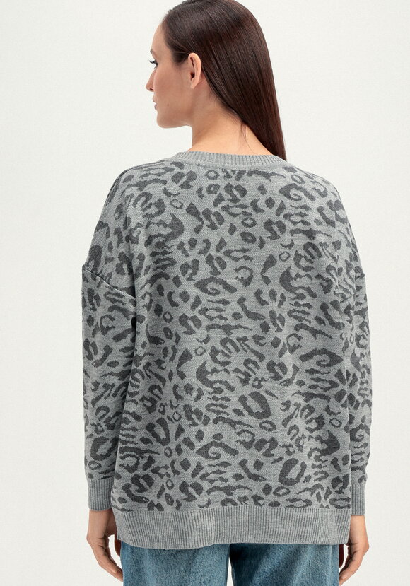 Джемпер с леопардовым принтом шир.  580, рис. 18