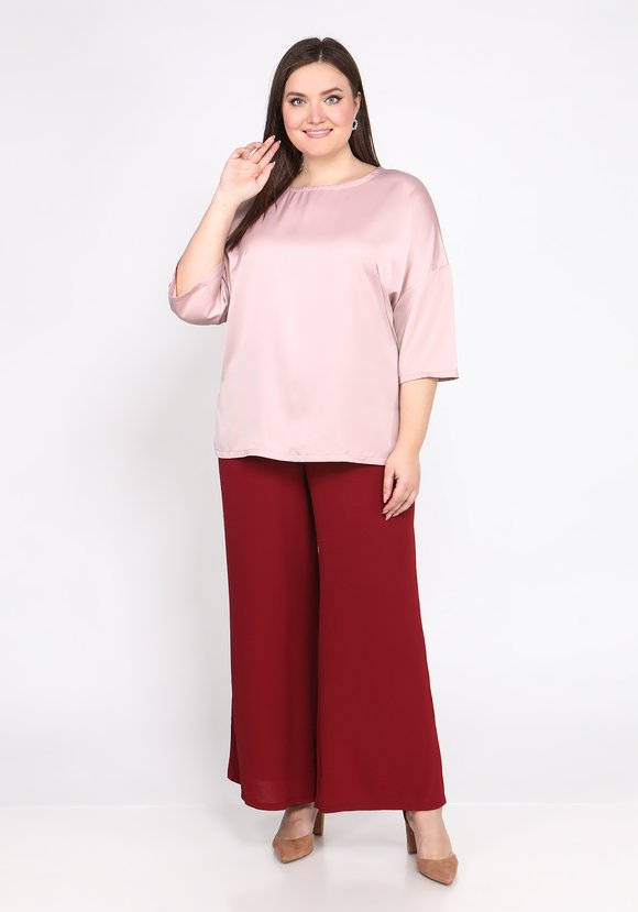 Блуза базовая однотонная шир.  580, рис. 5