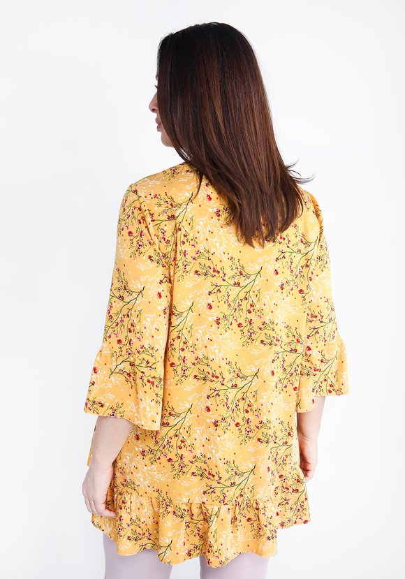 Блуза с рукавом 3/4 свободного кроя шир.  580, рис. 3