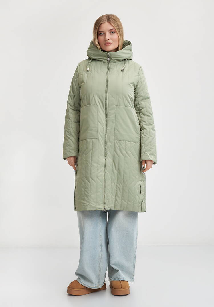 Пальто с фигурной стежкой Стефания шир.  750, рис. 20