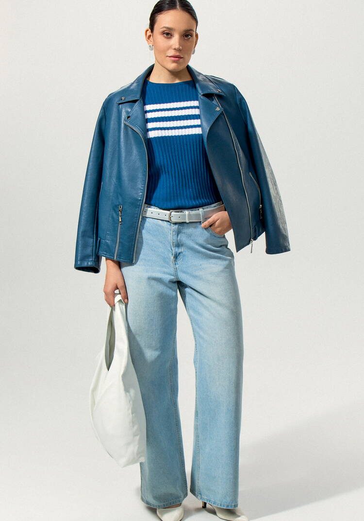 Джемпер с контрастными полосами на груди шир.  750, рис. 13