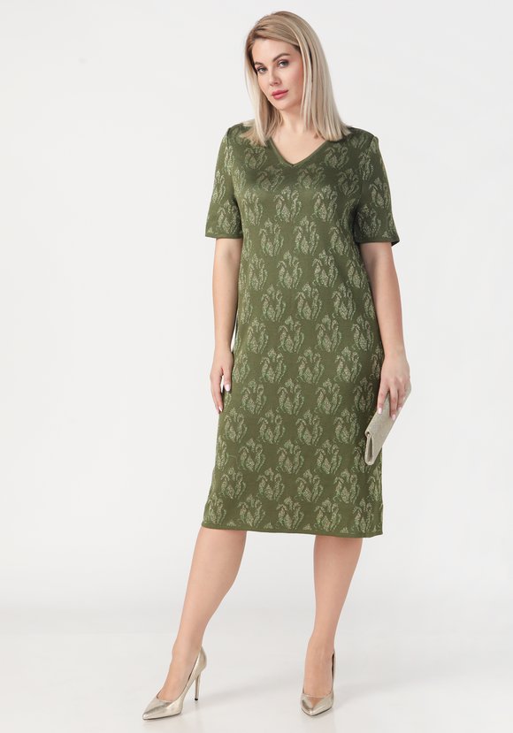 Платье с V-образным вырезом шир.  580, рис. 8