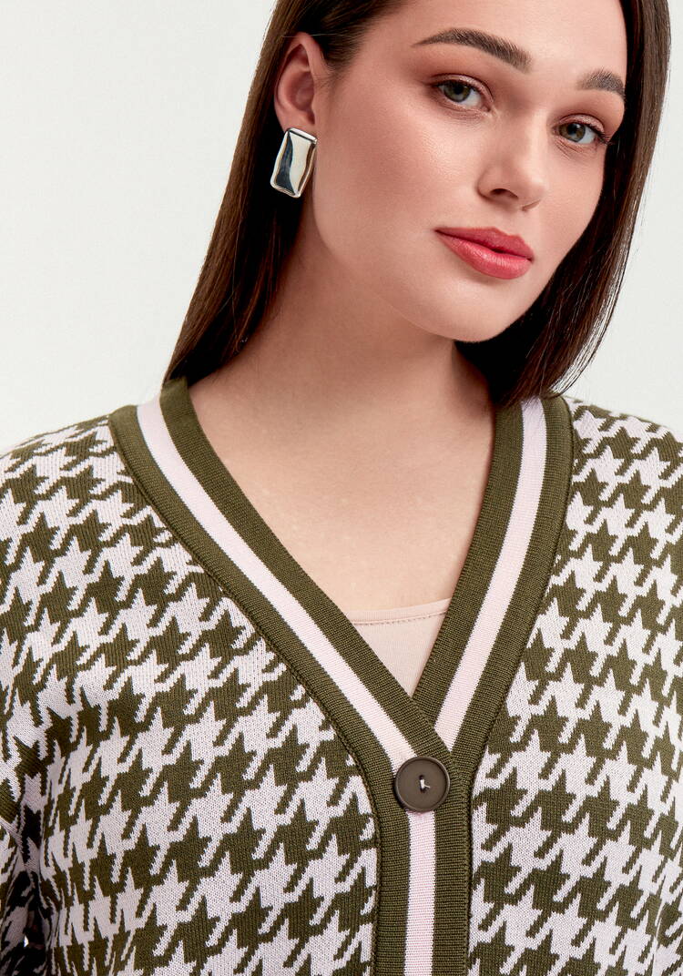 Кардиган Гусиная лапка шир.  750, рис. 5