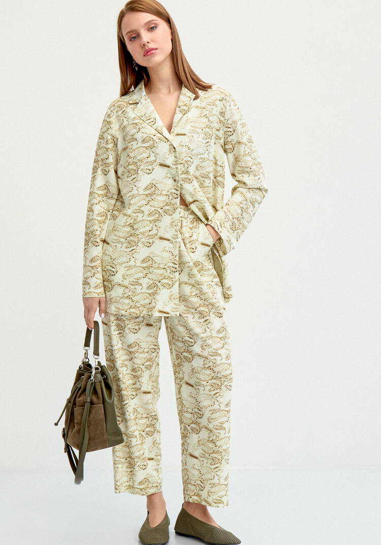 Брюки из льна пpямые шир.  750, рис. 8