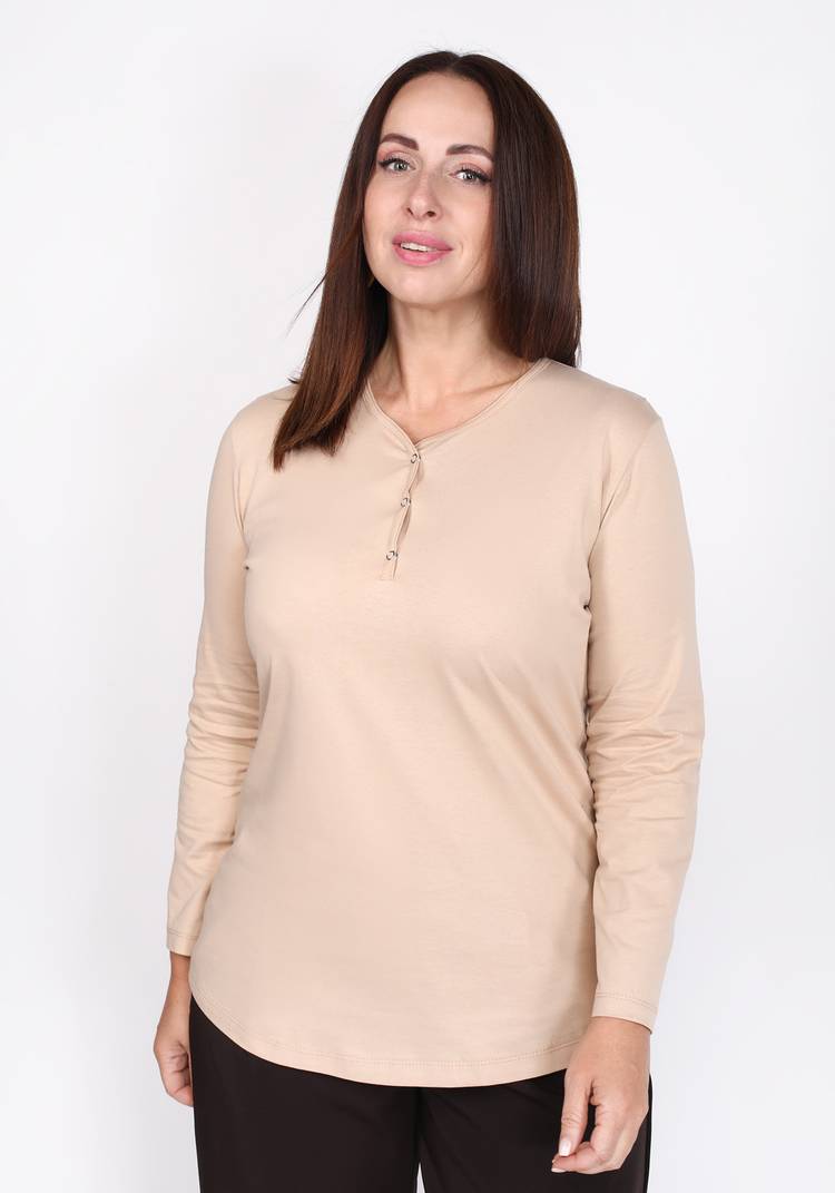 Лонгслив с округлым вырезом на кнопках шир.  750, рис. 9