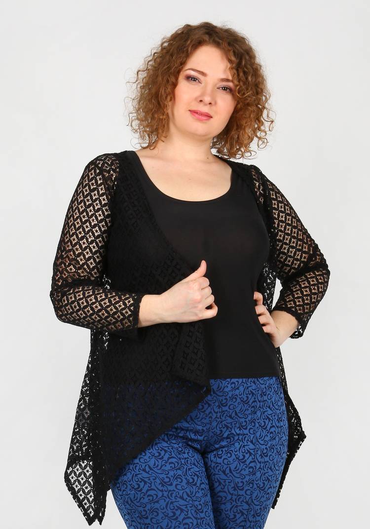 Кардиган ажурный шир.  750, рис. 7