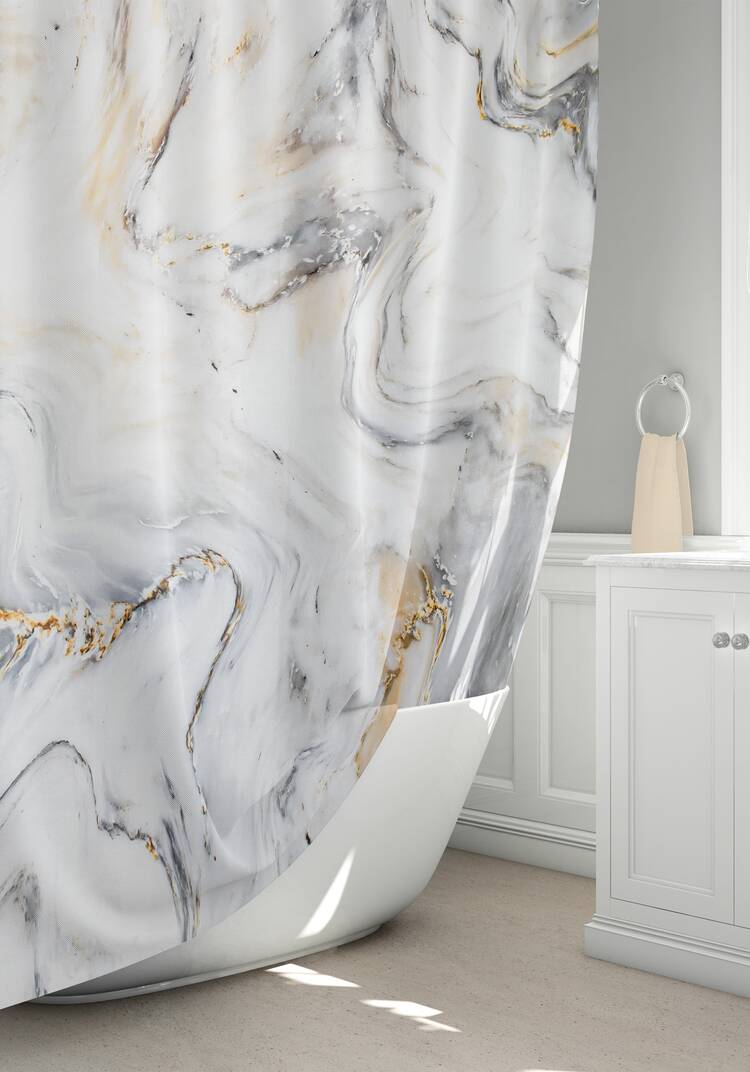 Штора для ванной Мрамор шир.  750, рис. 5