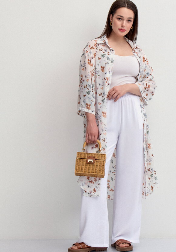 Брюки палаццо на резинке с карманами шир.  580, рис. 25