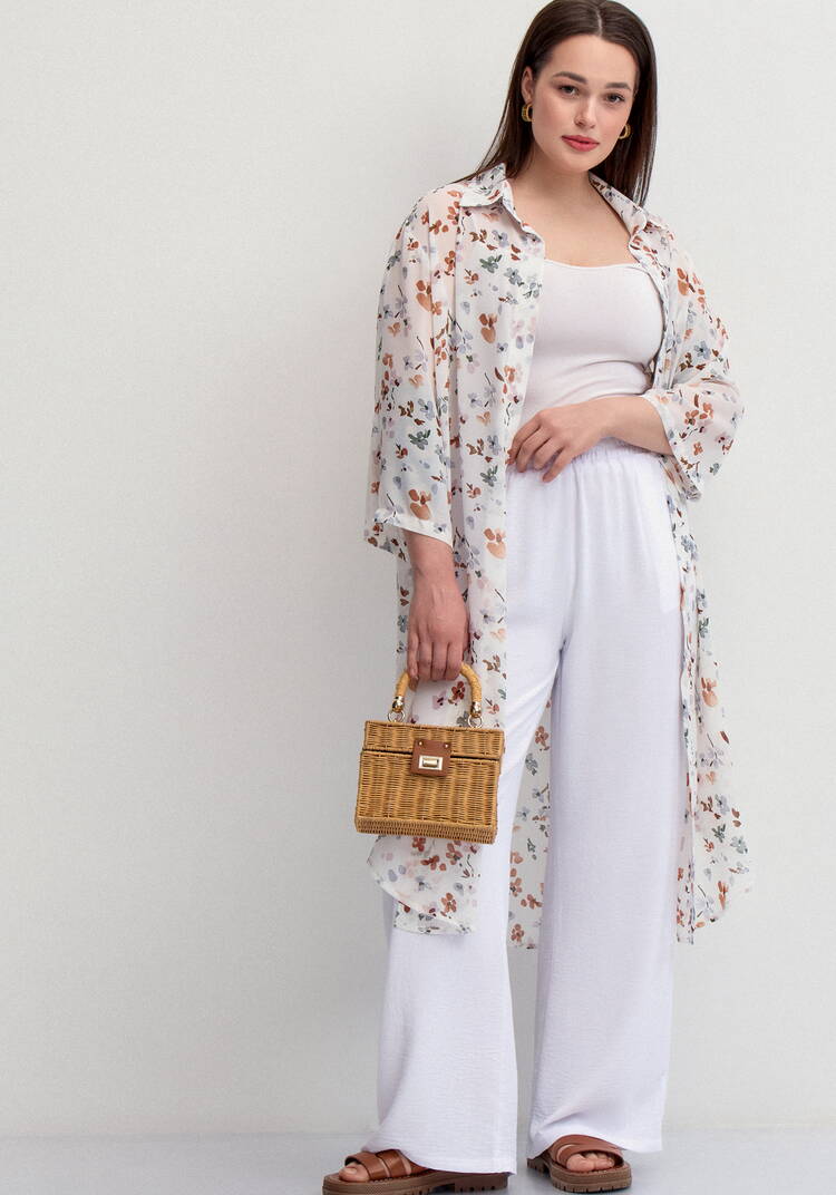 Брюки палаццо на резинке с карманами шир.  750, рис. 25