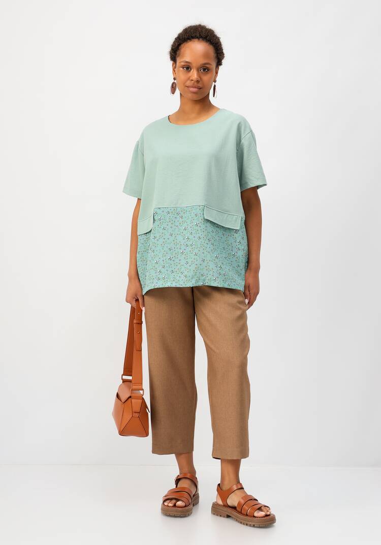 Блуза свободного кроя с дизайнерским кроем шир.  750, рис. 10