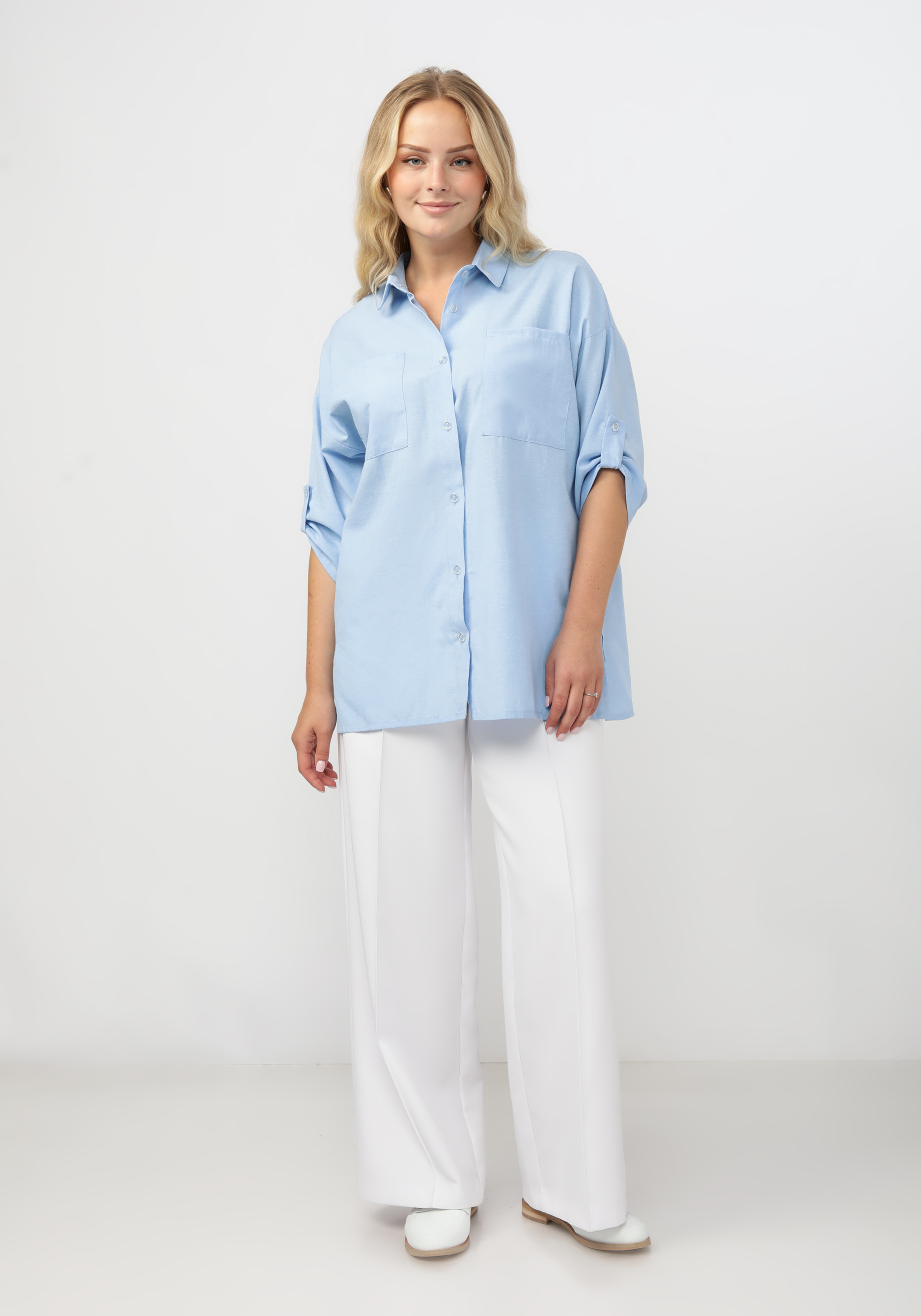 Рубашка "Несса" Vittori Vi, размер 58, цвет голубой - фото 7