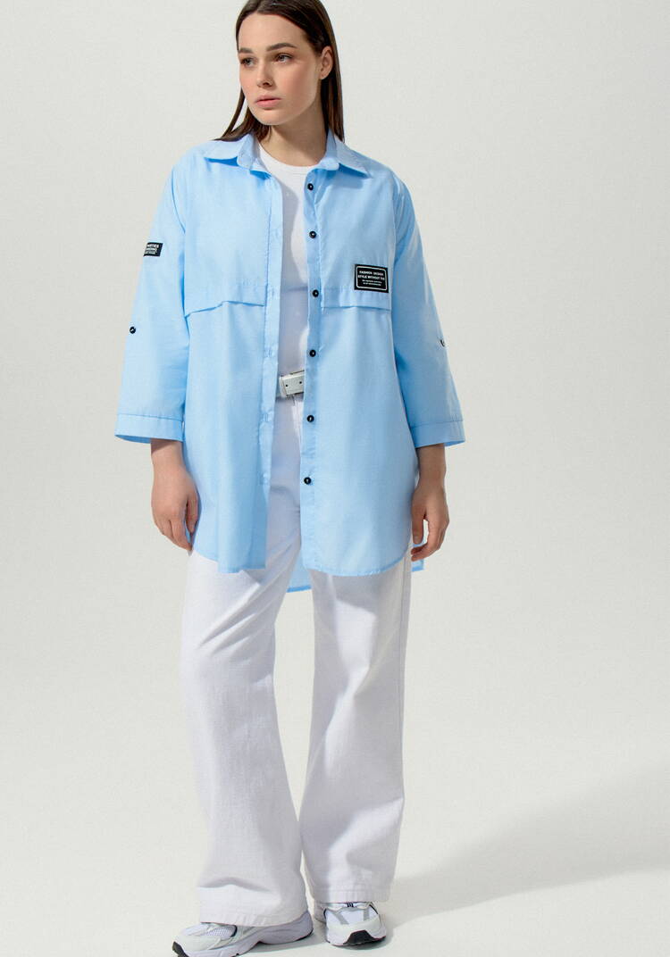 Рубашка с патами на рукаве Джоан шир.  750, рис. 16