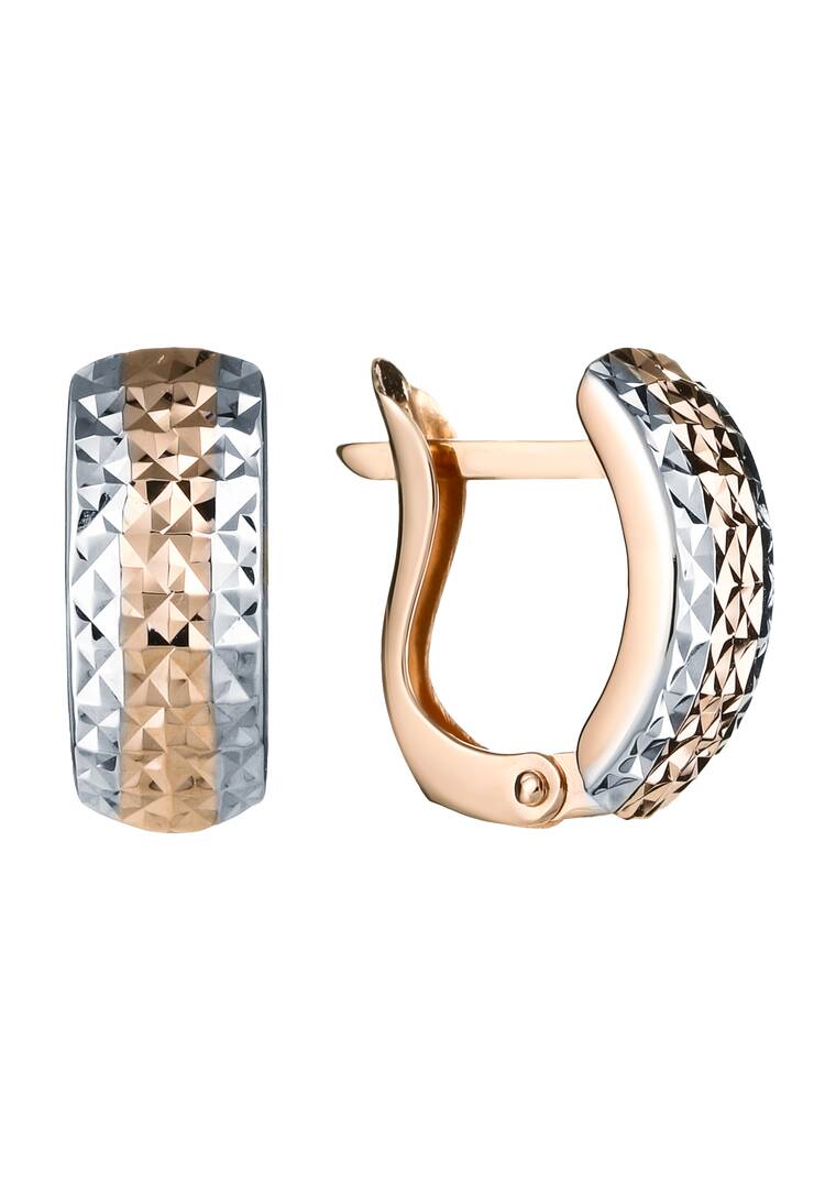 Серьги золотые Роскошный блеск шир.  750, рис. 7