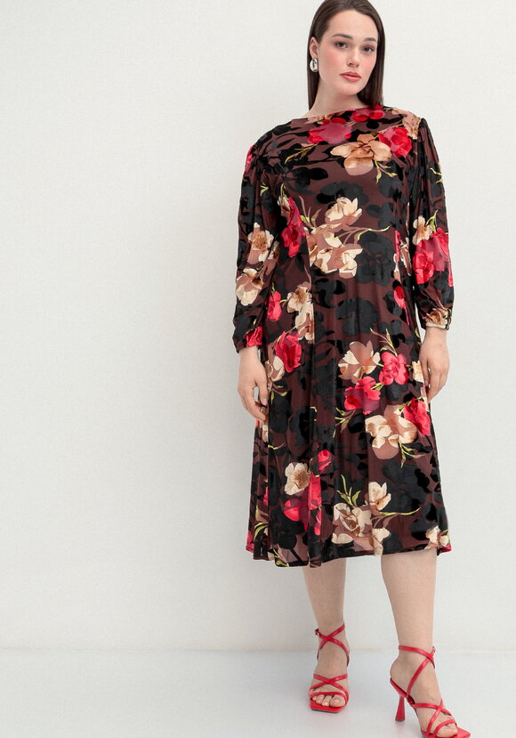 Платье с декором и цветочным принтом шир.  580, рис. 4