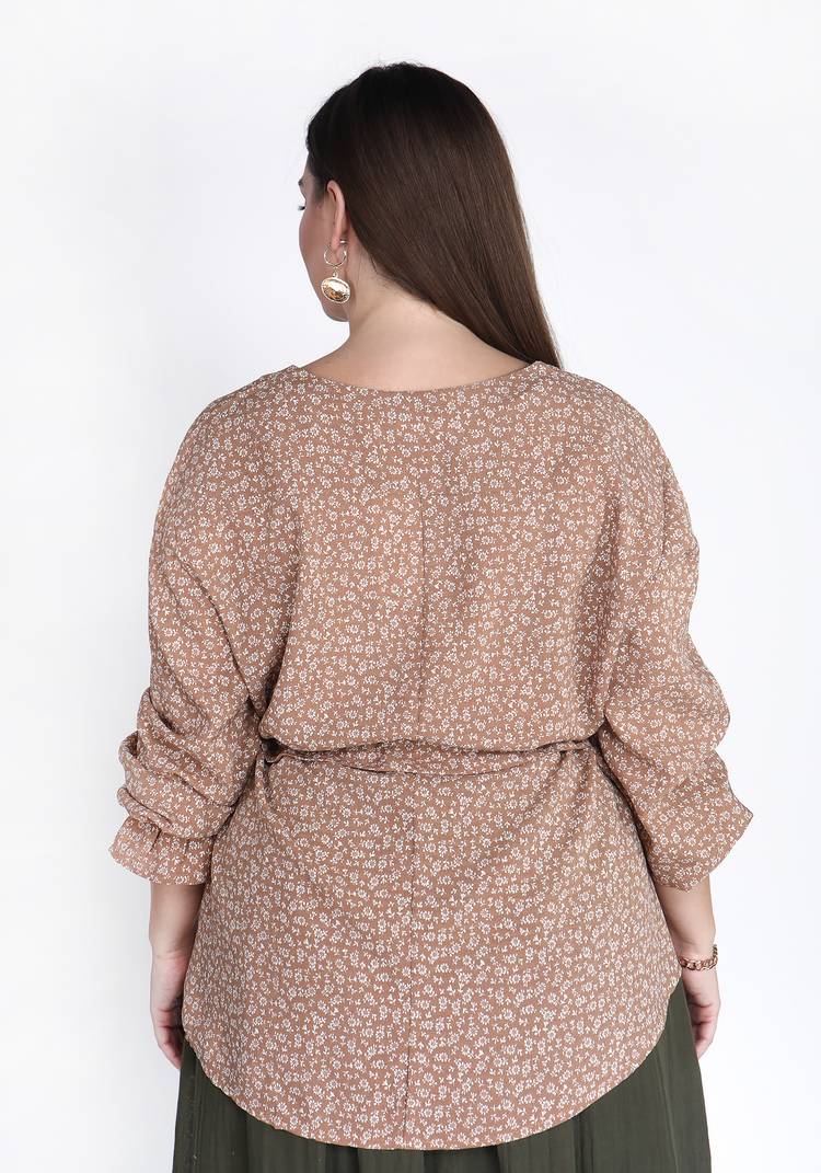 Блуза с кулиской на талии шир.  750, рис. 6