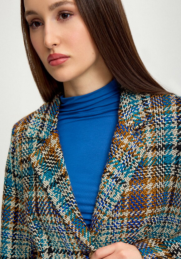 Пиджак из твида в клетку на подкладе шир.  580, рис. 16