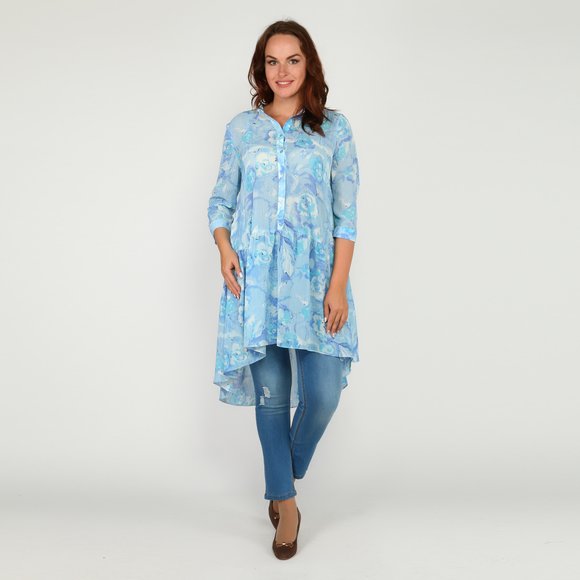 Туника расклешенного кроя с пуговицами шир.  580, рис. 7