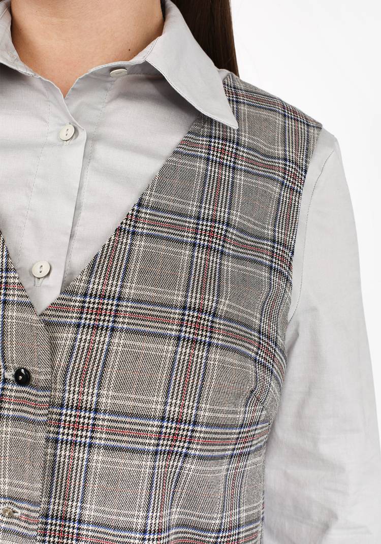 Блуза с имитацией жилетки шир.  750, рис. 8