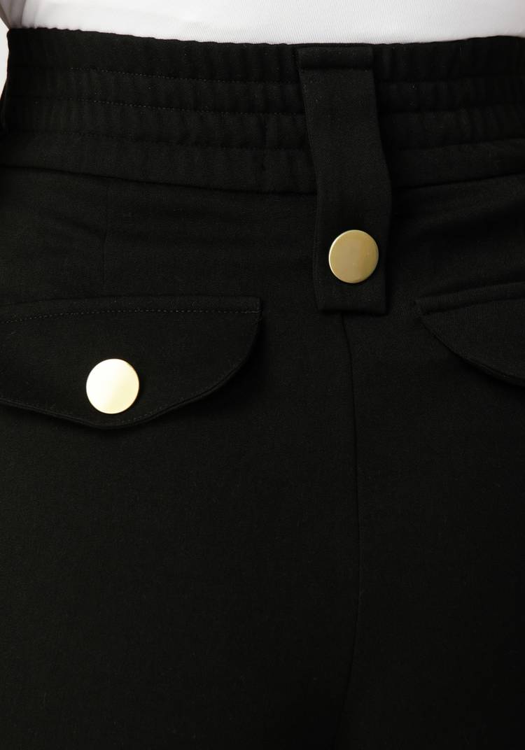 Брюки женские с декоративными пуговицами шир.  750, рис. 5