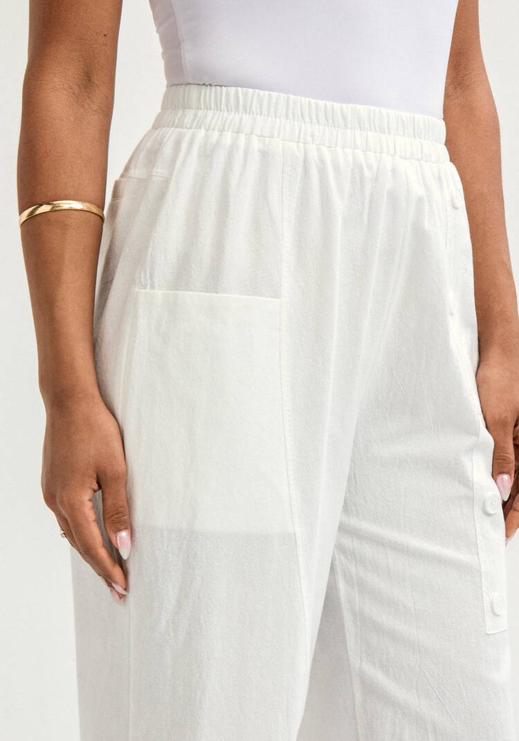 Брюки с декоративной планкой и карманами шир.  750, рис. 14