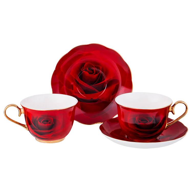 Чайный набор Алая роза на 2 персоны шир.  750, рис. 1